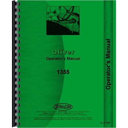 AFTERMARKET Operators Owners Manual for Oliver 1355 Diesel Row Crop Front Wheel RAP80335